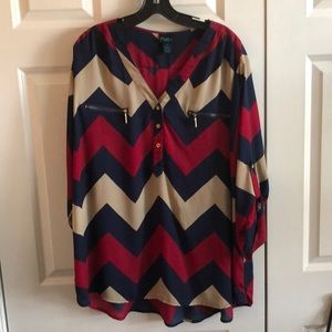 ***Final clearance*** Rue+ 2X stripped blouse